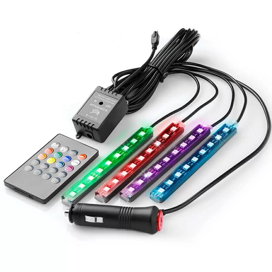 RGB подсветка ног и салона авто со звуковым контроллером