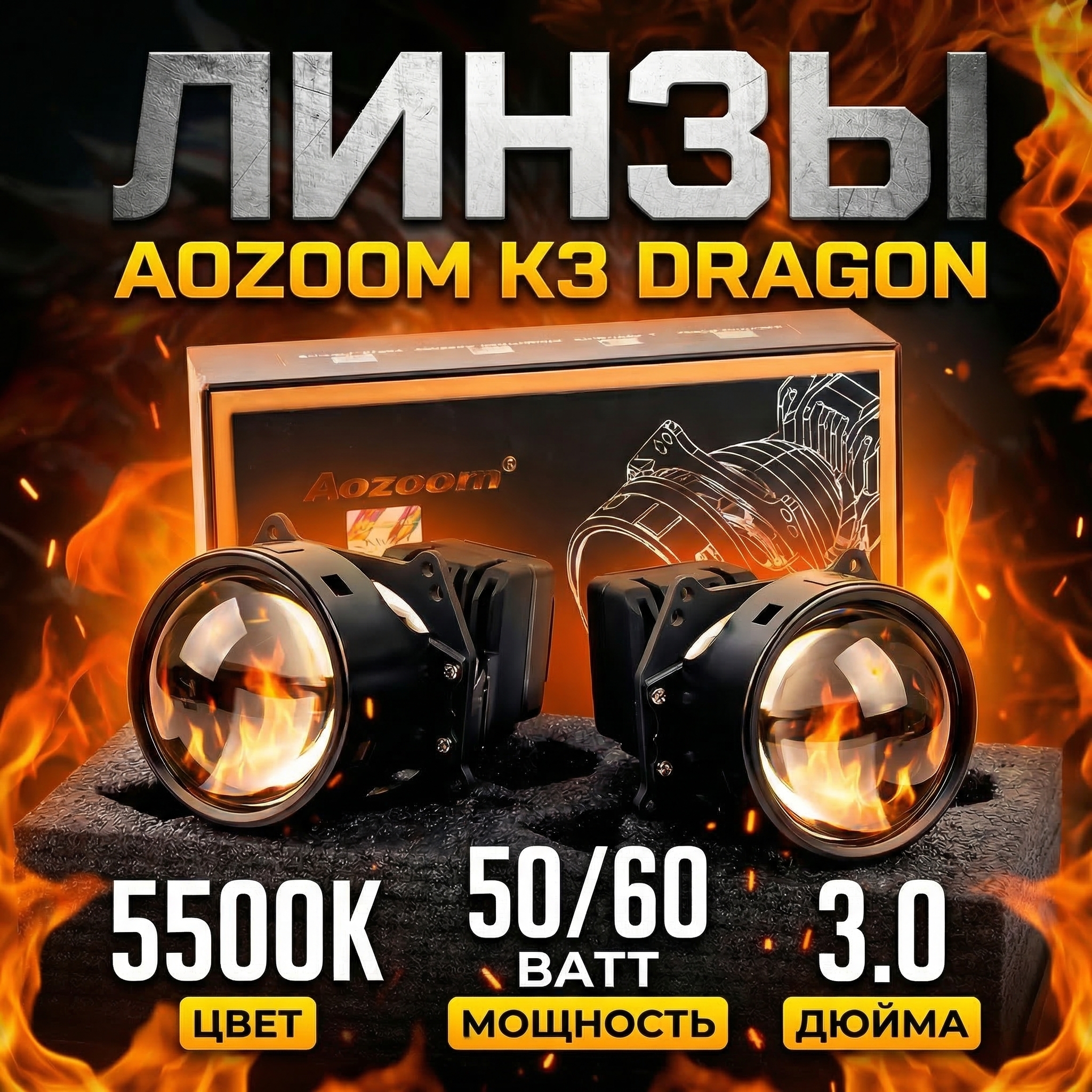 Светодиодные модули Aozoom K3 DK-200