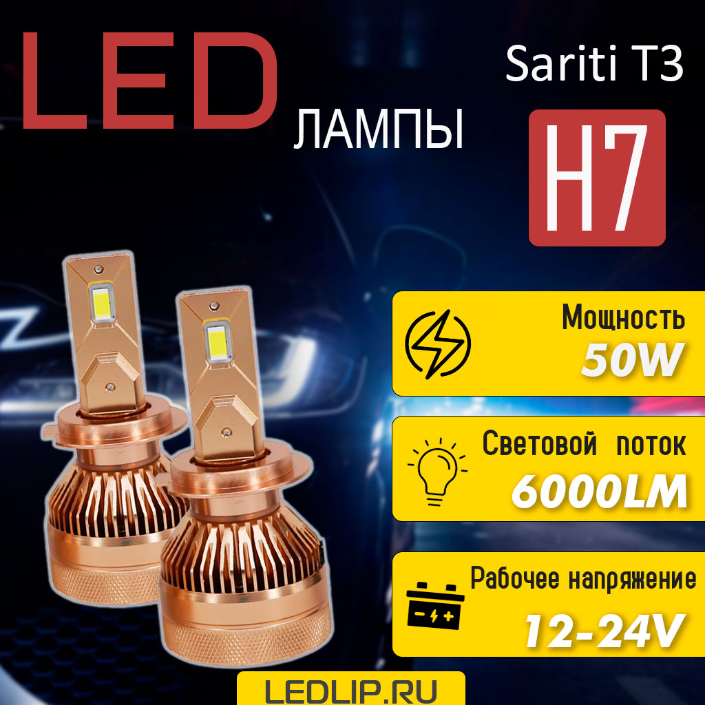 LED лампы H7 Sariti T3