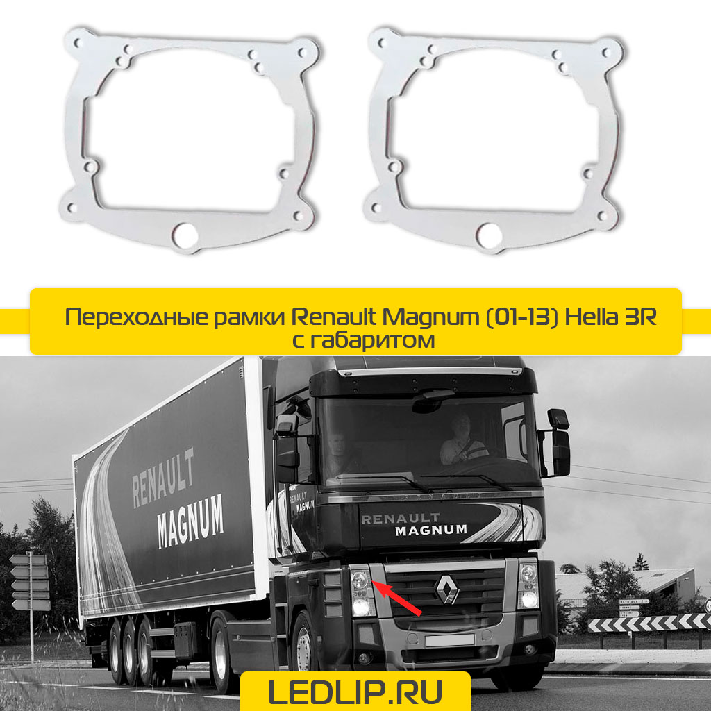 Переходные рамки Renault Magnum (01-13) Hella 3R с габаритом