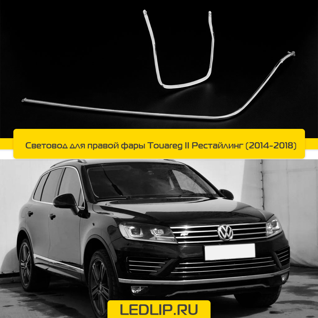Световод для левой фары Touareg II Рестайлинг (14 - 18)